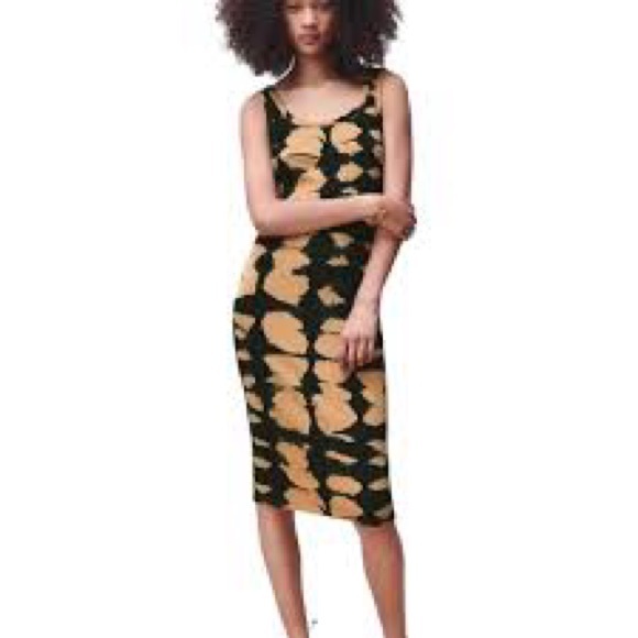 Zara Dresses & Skirts - NWT Zara Black and Tan Patterned Midi Dress